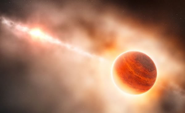 HD 100546恒星周围出现的巨型气态行星,其轨道距离恒星较远