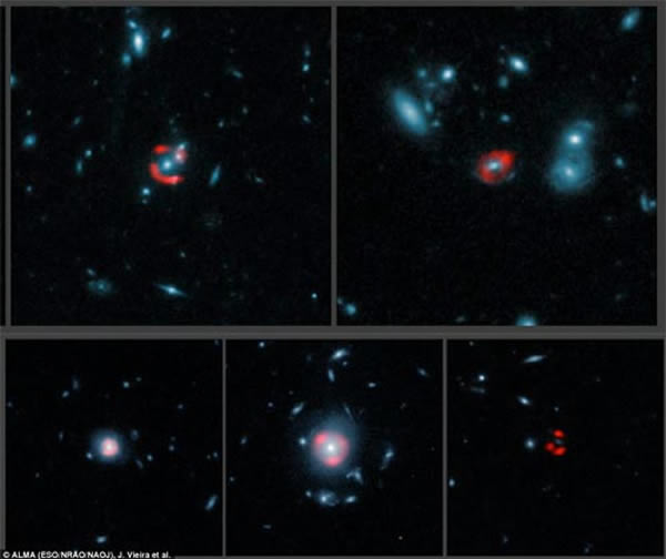 ALMA望远镜拍摄的第一张太空照片显示宇宙早期星系以惊人速度诞生恒星