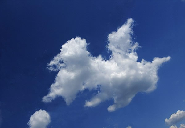 一朵形状奇特的云