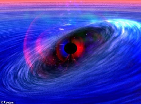 饥饿的黑洞,黑洞是一个空间范畴区域,其引力将阻止任何物质逃离,甚至包括光线