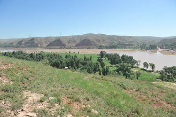 准格尔旗黄河岸边风光景观