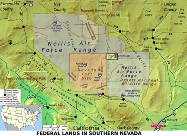 内华达州51区的地理位置