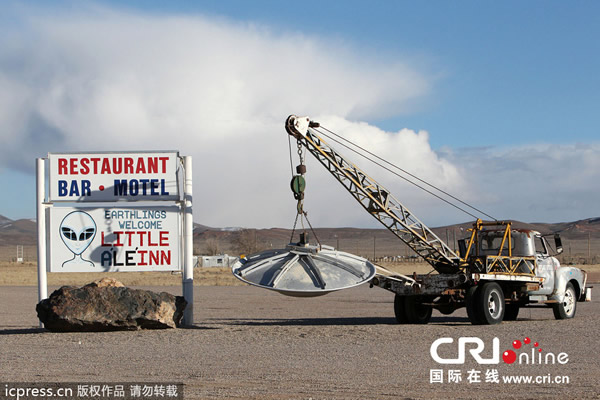 美国内华达州,51区附近的Rachel小镇。