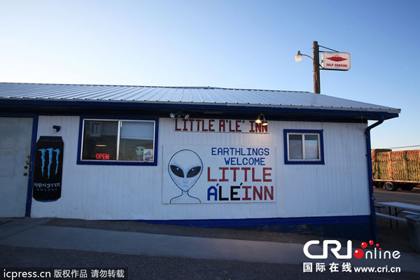 美国内华达州,51区附近的Rachel小镇。