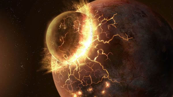 小行星体撞击地球简洁地说明了地月系的形成,但却不能解释月球的化学构成。