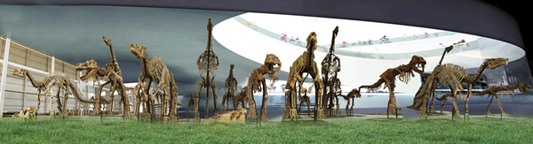 诸城恐龙化石装架群