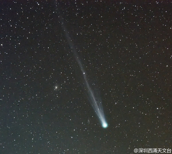 11月15日凌晨拍摄于西涌天文台的ISON彗星。