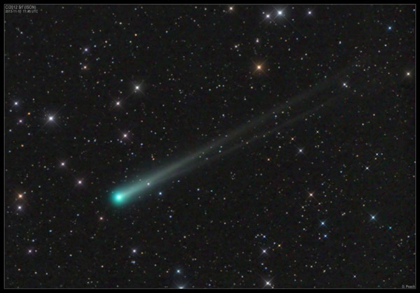 11月10日,大爆发前的ISON彗星。11月28日ISON将过近日点,有望成为近百年来最亮彗星,所以又被喻为“世纪彗星”。