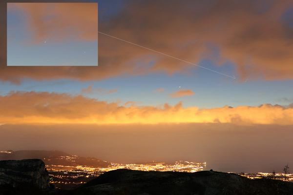 11月22日,摄于法国的ISON彗星。