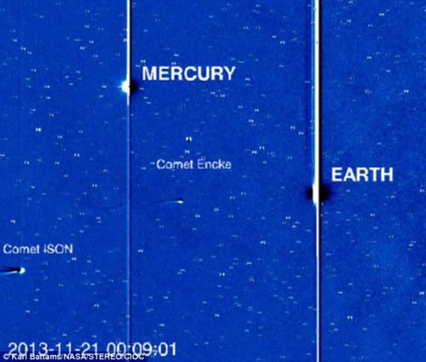ISON刚刚进入HI-1相机的视野