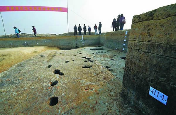 含山县凌家滩文化韦岗遗址是古人类的“生活区”