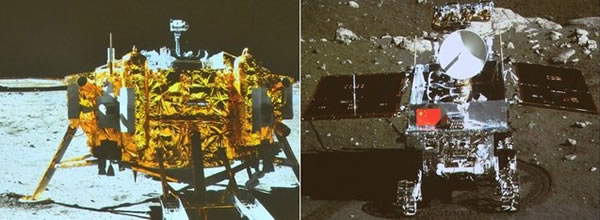 12月15日晚,正在月球上开展科学探测工作的嫦娥三号着陆器和巡视器进行互成像实验,“两器”顺利互拍,嫦娥三号任务取得圆满成功。