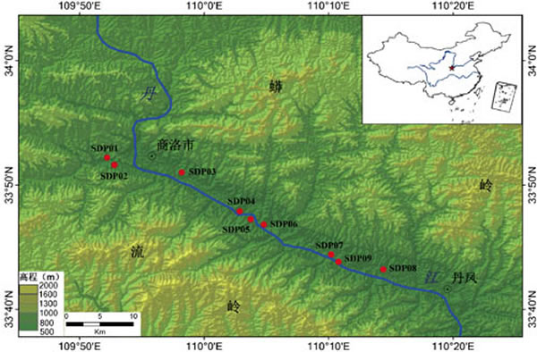 商丹盆地新发现旧石器地点地理位置(王社江供图)