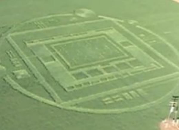 美国加利福尼亚州萨利纳斯市农场惊现电脑芯片状的麦田怪圈