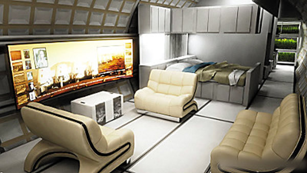 “火星一号”太空舱内景想象图