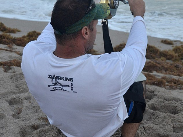 美国男子在佛罗里达州南部棕榈滩钓得4米锤头鲨