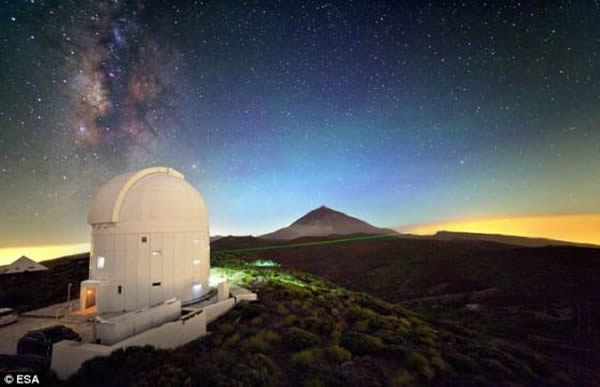 欧洲航天局的光学地面站,美国宇航局的“月球激光通讯演示”(以下简称LLCD)实验采用的月球激光通讯光学地面系统就座落于此