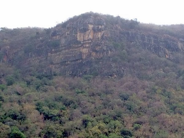 台一线往垦丁方向的山壁出现「巨人脸」