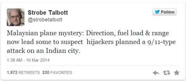 美国前副国务卿塔波特推特贴文