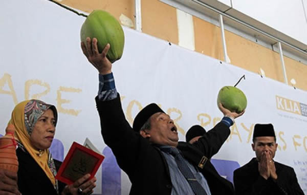 巫师拿着椰子向精灵请求寻找失联马航客机