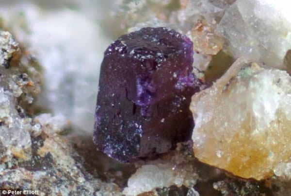 澳大利亚西部地下深处的火山岩中发现紫色矿石putnisite