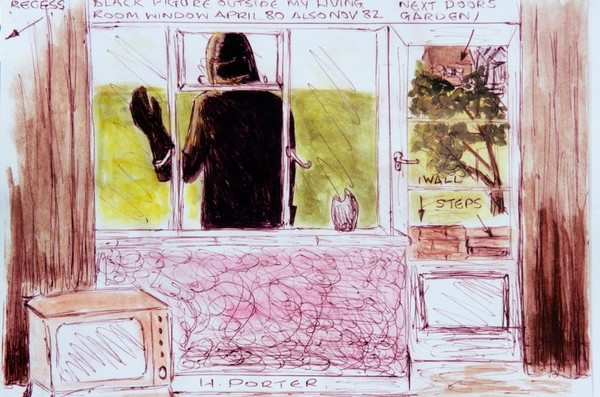 波特画出她自己在家里面看到外星人的场景