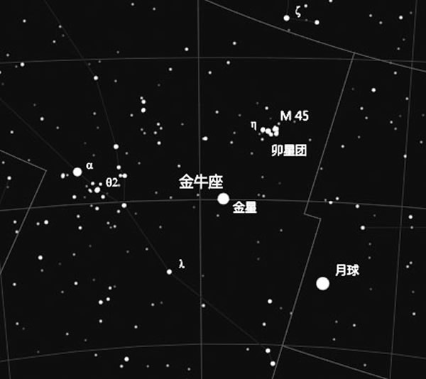 2014年6月23日-24日金星合昴星团