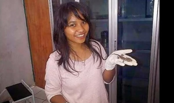 世界奇闻:印尼女子被曝产下一只壁虎