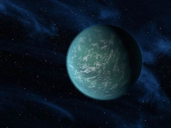 ����ʾ��ͼ��Kepler-22b������һ��Χ����һ����̫�����Ƶĺ������У����ҹ�������ʵ���ϵ������