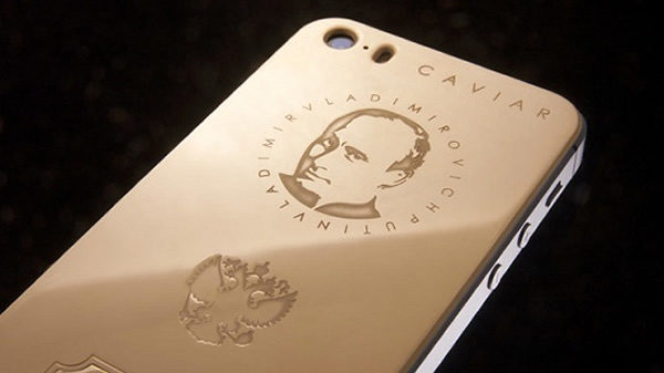 意大利豪华手机品牌Caviar限量推出一款黄金“普京版iPhone5S”