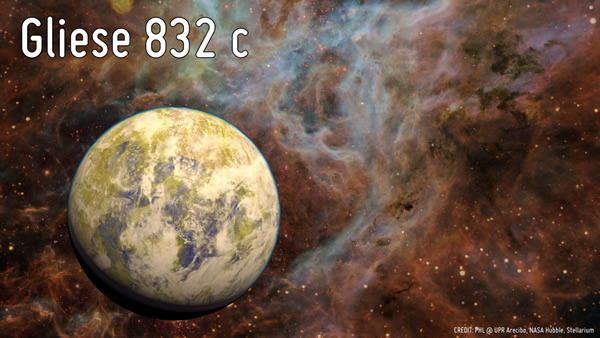 发现一颗距离地球仅16光年的系外行星Gliese 832c 处于红矮星宜居带