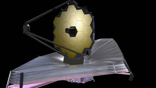 美国科学家称,詹姆斯-韦伯太空望远镜具有找到外星生命的能力,图为艺术家创作的概念图。