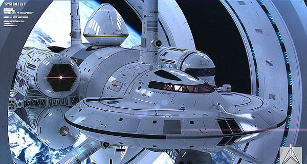 美国宇航局设想的IXS Enterprise星际飞船。如成功,其速度可与光速媲美。