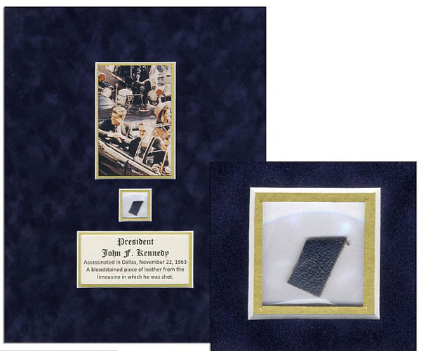 美国前总统肯尼迪遇刺时所乘汽车坐垫皮革将拍卖 沾有肯尼迪血迹