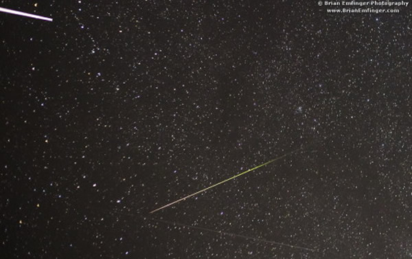 2014年8月4日摄于美国Ozark高地的英仙座流星雨