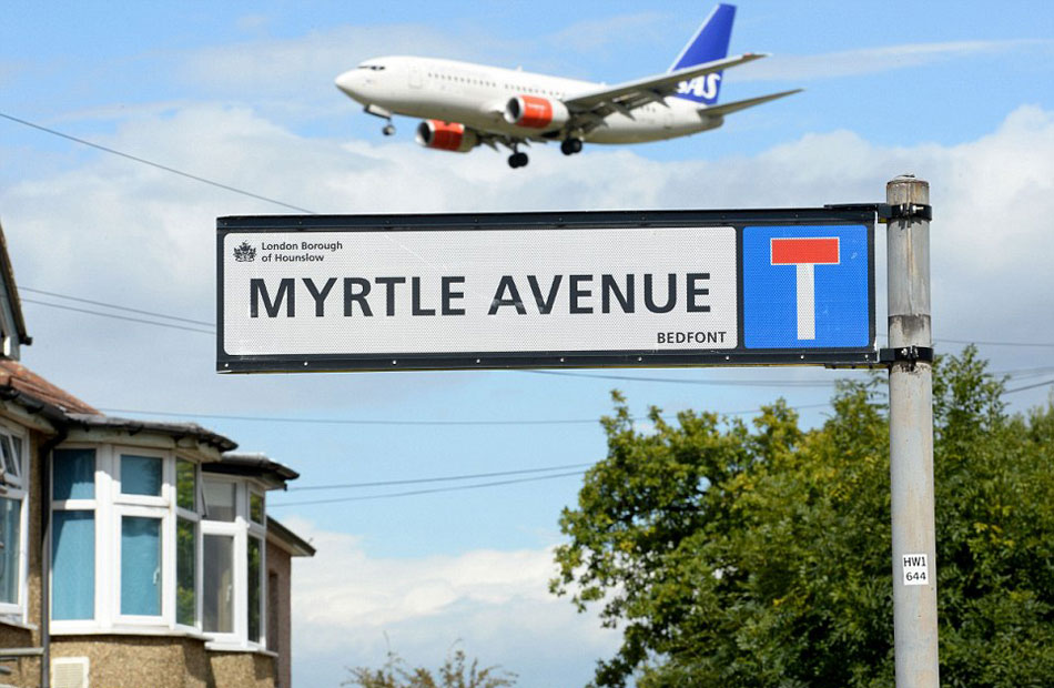 英国公认最喧闹的地方:伦敦豪恩斯洛区每天大量飞机低飞掠过