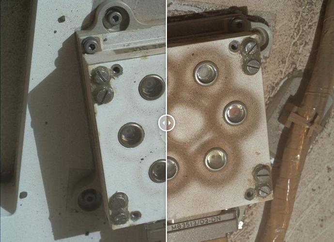 这是火星日36天和火星日660好奇号紫外线传感器的对比照片