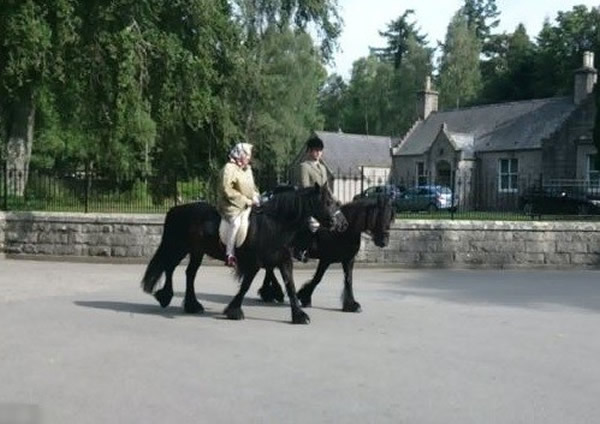 游客罕有地看到英女王骑马外出“散步”