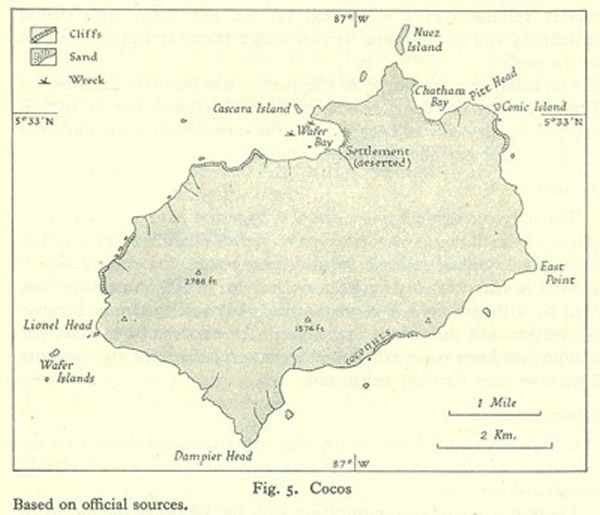 科科斯岛的地图