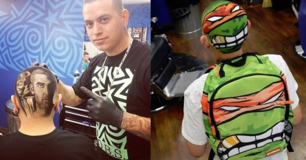 人物肖像(左)甚至卡通人物忍者龟(右)都难不倒费雷尔