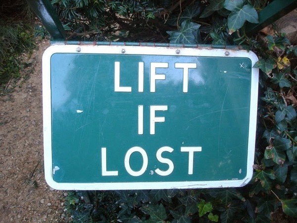 迷路的话就举起牌子求救吧