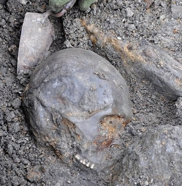 研究人员分析了9具远古人类遗骸的DNA,包括图中来自瑞典的骸骨。