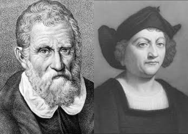 马可孛罗(左)及哥伦布(右)