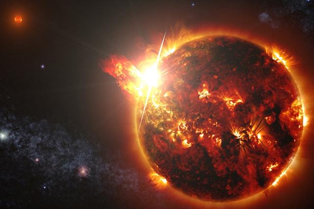 “雨燕”探测器观测的耀斑发生达到高峰时期温度接近3.6亿华氏度,大约为2亿摄氏度,比太阳中心温度还热12倍以上