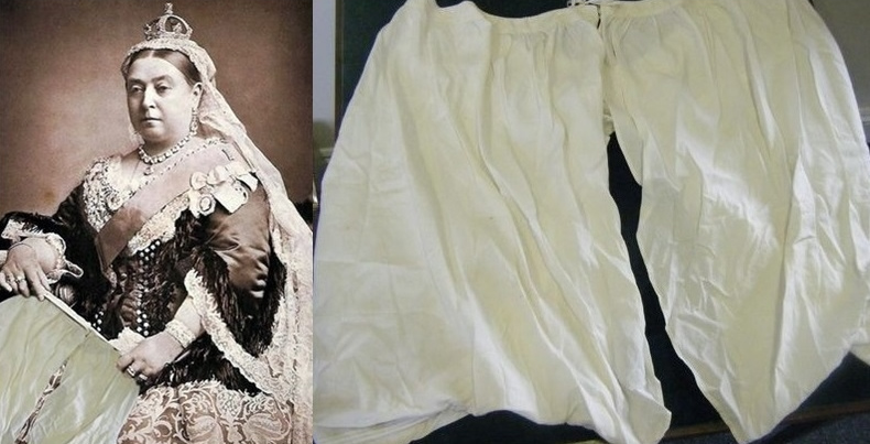 维多利亚女王(左)的52吋腰围灯笼裤(右)多年来流落民间