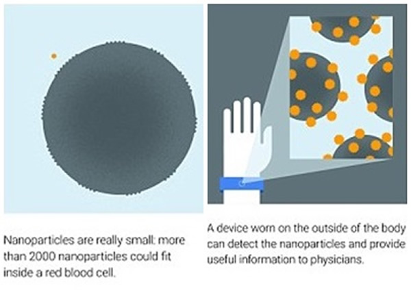 新药中的纳米粒子十分微小,可以深入血液中的细胞。