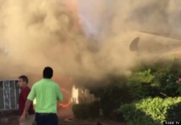 美国加利福尼亚州公寓火灾浓烟现耶稣面孔 最终无人伤亡