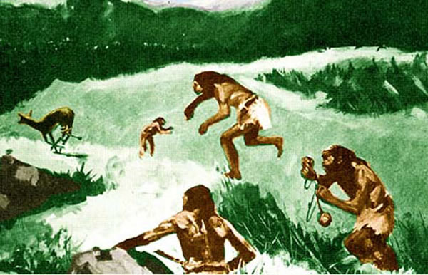 丁村人狩猎想象图