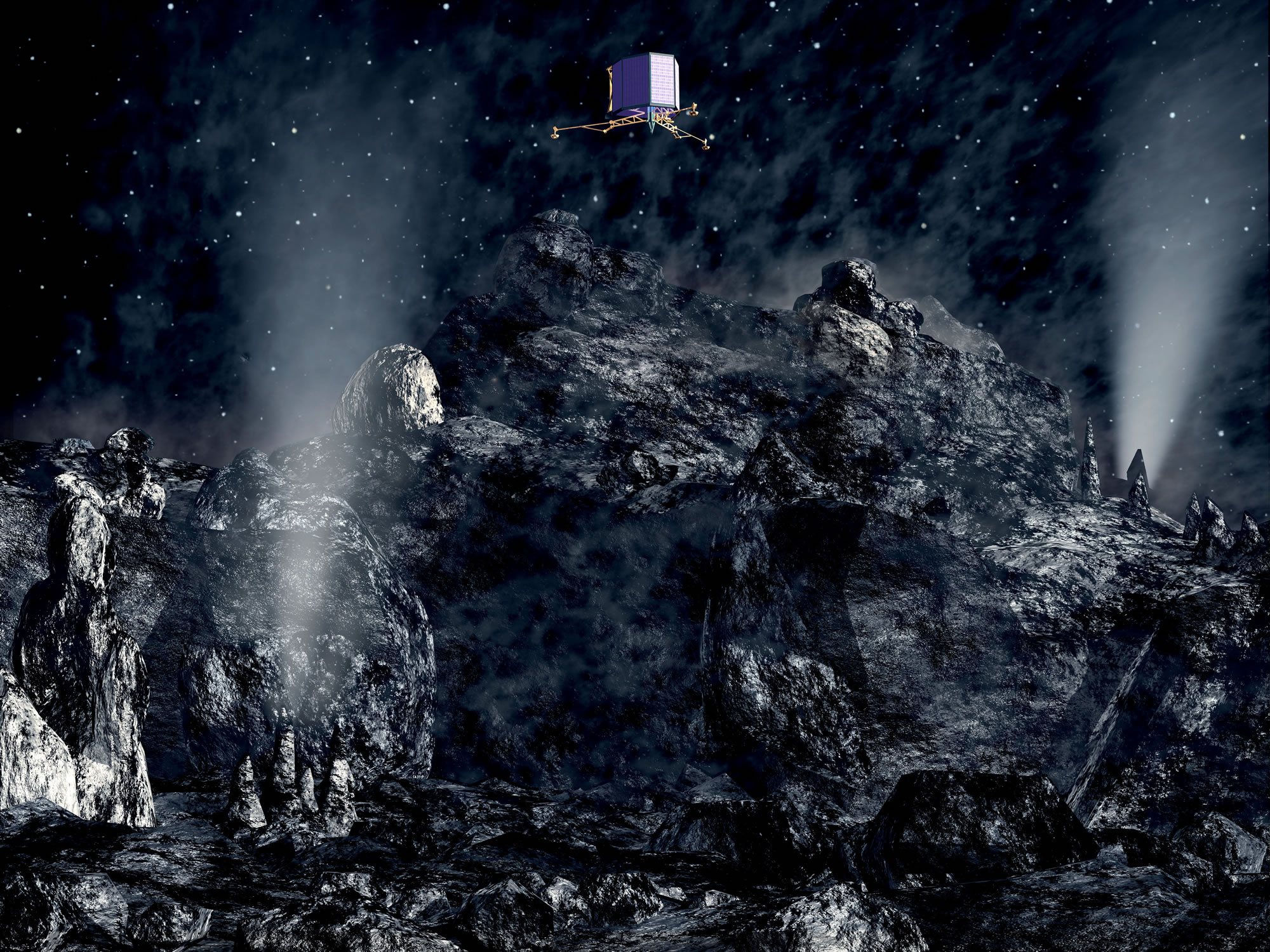 ������̽�������ͷ���½������������½��67P/Churyumov-Gerasimenko���Ǳ���