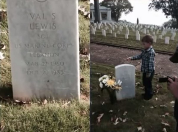 安德鲁自己走到路易斯的墓前,并放下鲜花。